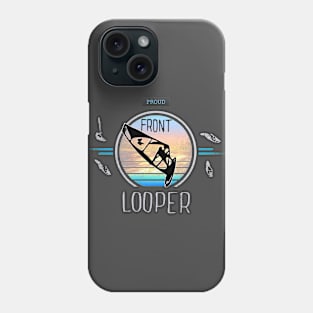 Proud Front Looper Windsurf Jump at Sunset over Ocean Waves Phone Case