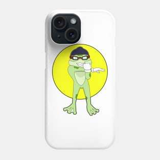 Frog with Swimming goggles Phone Case