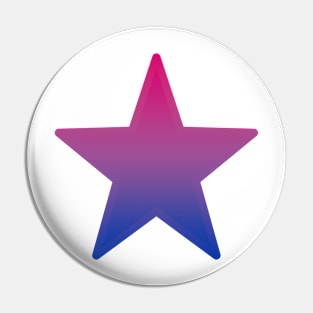 Bi+ Star (Bi Flag with Bi Flag outline) Pin