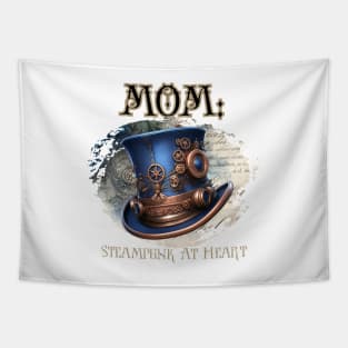 Mom: Steampunk At Heart Top Hat - Golden Version Tapestry