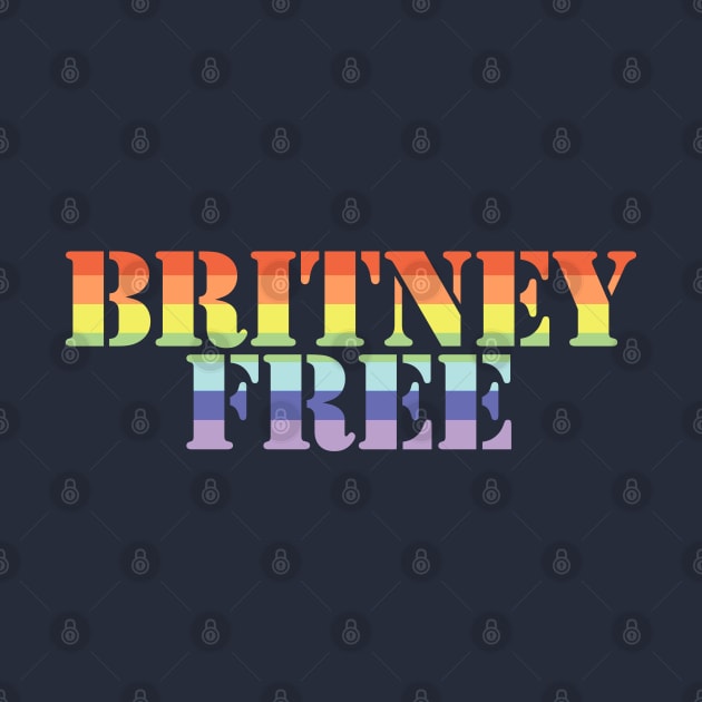 Rainbow Stripes Typography for Free Britney Free by ellenhenryart