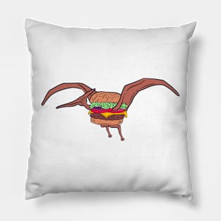 pterodactyl burger Pillow