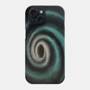 Turquoise Spiral Galaxy Phone Case