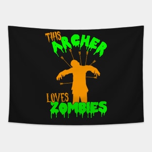 This Archer Loves Zombies - Archer Costume Halloween graphic Tapestry