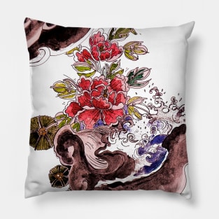 Irezumi Flowers Pillow