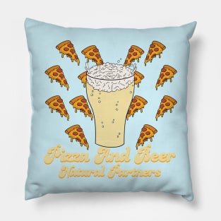 Pizza And Beer Natural Partners Pillow
