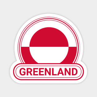 Greenland Country Badge - Greenland Flag Magnet