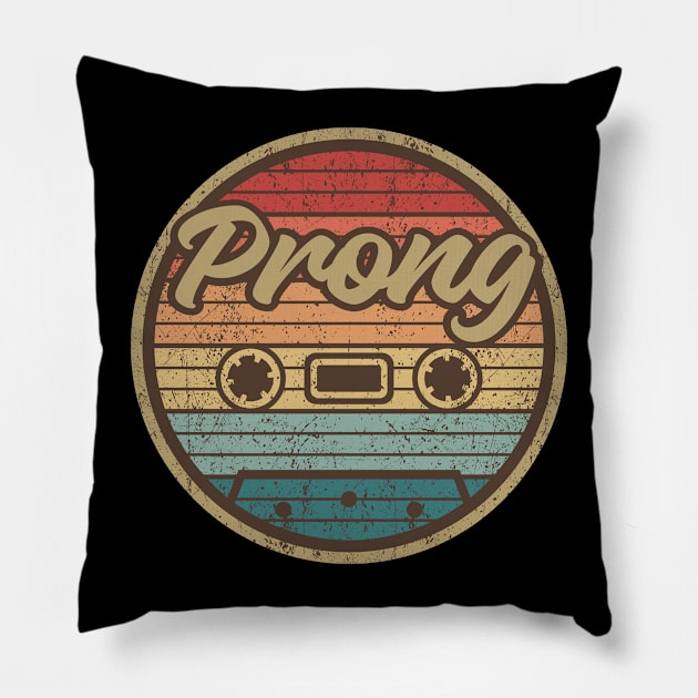 prong cassette retro circle Pillow by penciltimes