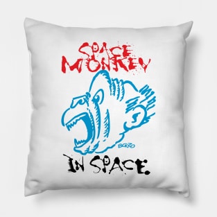 Space Monkey In Space-1 Pillow