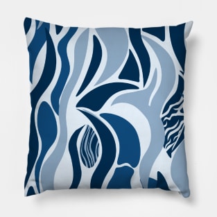 Abstract blue tribal pattern Pillow