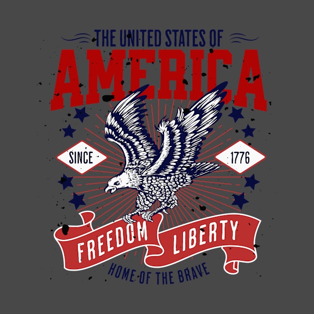 UNITED STATES OF AMERICA - EAGLE T-SHIRT by Gomqes