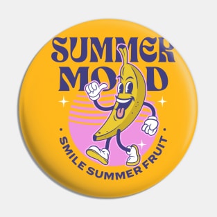 Banana summer mood illustration Pin