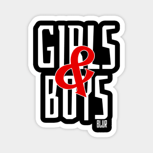 girl and boy simple design Magnet