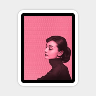 Pink Audrey Hepburn Magnet