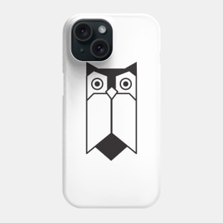 Geometric flat style owl design Phone Case