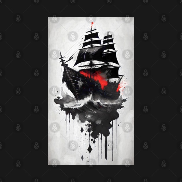 Ink Style Pirate Ship by Voodoo Production