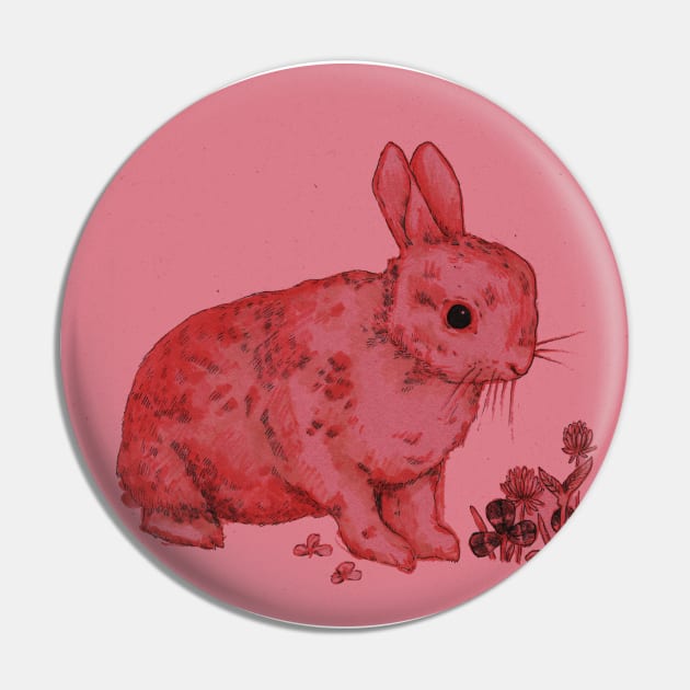 Pink Bunny Pin by JuniperMew