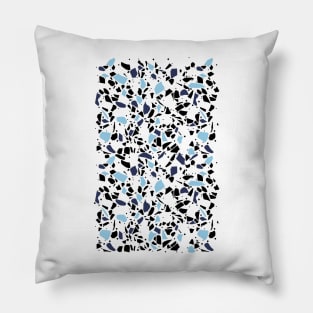 Terrazzo Spot Blues on Blush Pillow