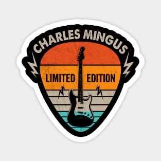 Vintage Charles Mingus Name Guitar Pick Limited Edition Birthday Magnet