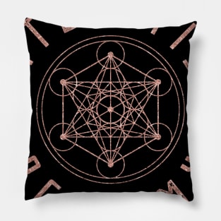 Atlantis Academy Rose Gold Logo Pillow