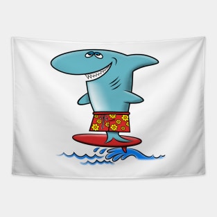 Do You Even Surf, Bro? Surfing Shark Tapestry