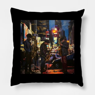 Times Square Jazz Pillow