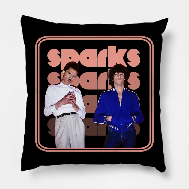 Sparks // Retro Style Pop Art Design Pillow by DankFutura