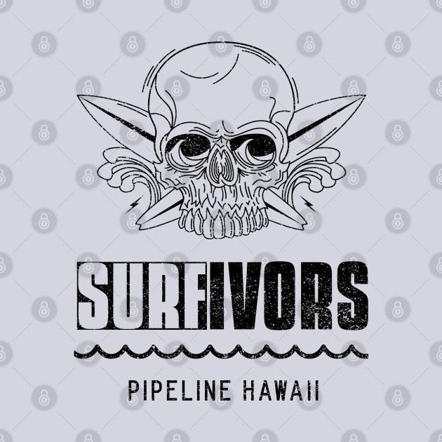 Surfivors in Pipeline Hawaii by SashaShuba