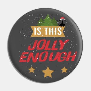 christmas is this jolly enough noel cat santa hat Pin