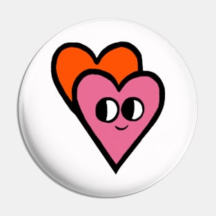 Heart With Face Pin