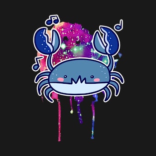 Blue Crab - Watercolor Space Splatter T-Shirt