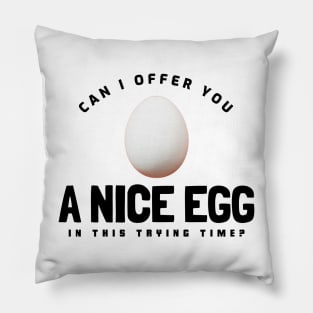 Can I offer you a nice egg in this trying time? Pillow