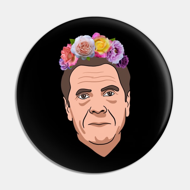 Andrew Cuomo With Flower Crown Pin by isstgeschichte