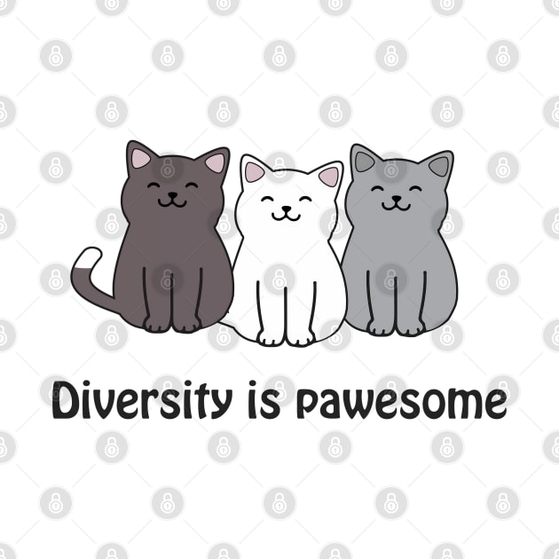 Diversity is pawesome - inclusive cats by punderful_day