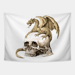 Dragon and Skull Tapestry