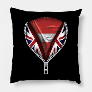 Latvian Flag  Latvia Flag zipped British Flag - Gift for Latvian From Latvia Pillow