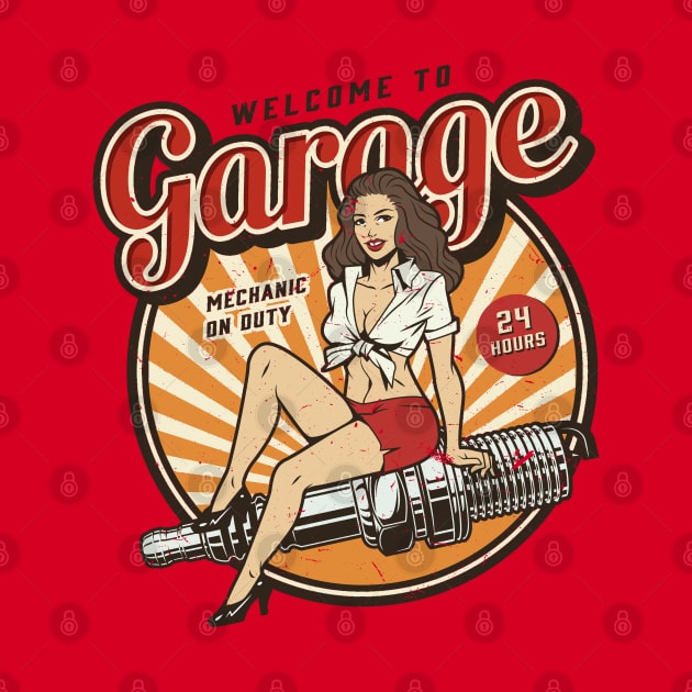 24 Hour Garage - Mechanic On Duty by funkymonkeytees