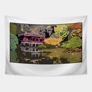 japanese temple Tapestry