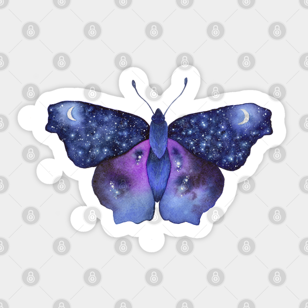 Night sky butterfly - Butterfly - Sticker