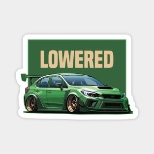 Subaru WRX Car Art - Impreza STI Modified Lowered JDM Car Magnet