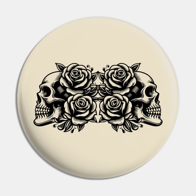 skulls and roses Pin by lkn