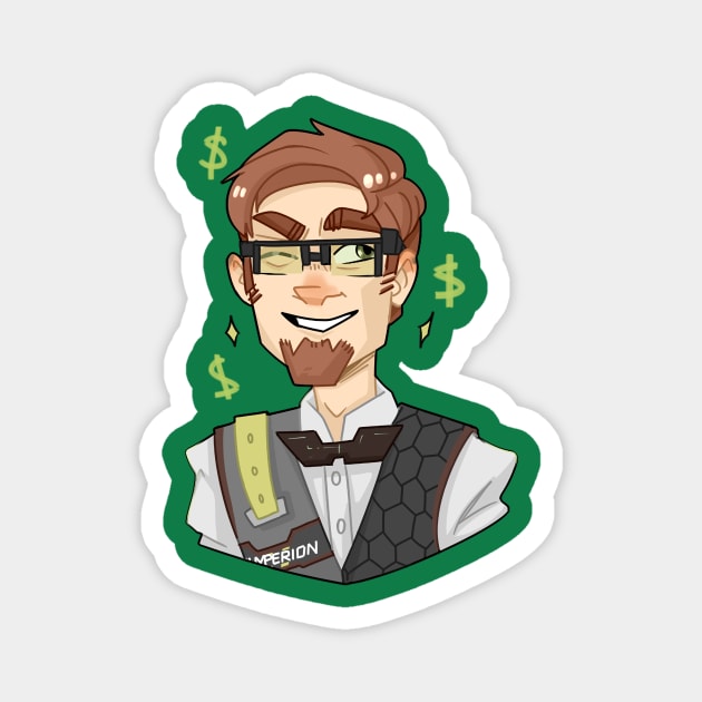 TFTBL Vaughn from Tales from the Borderlands Magnet by lutnik