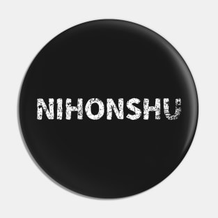 Japanese Sake (Nihonshu) japanese english - white Pin