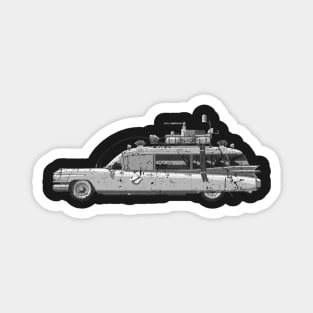 Ecto-1 Vintage, White Magnet