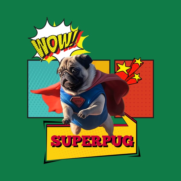 Super Pug, Hero Shirt by ChristianFaithWear