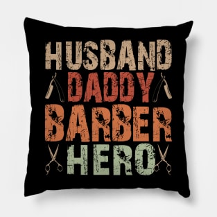 husband daddy barber hero Pillow