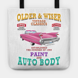 Older & Wiser Auto Body Classic Car Garage Hot Rod Novelty Gift Tote