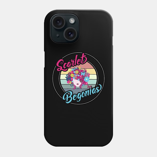 Scarlet Begonias Flower Power Girl Vintage Sunset Phone Case by jutulen