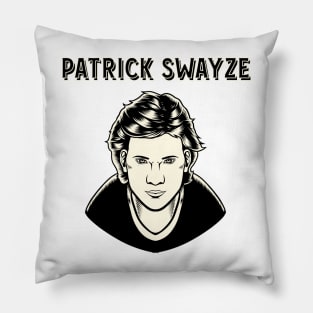 Patrick Swayze - Retro 90s Fan Art Design Pillow