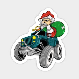 Santa Claus riding in a car Magnet